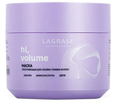 LA GRASE Hi, Volume маска уплотняющая д/тонких волос 300мл